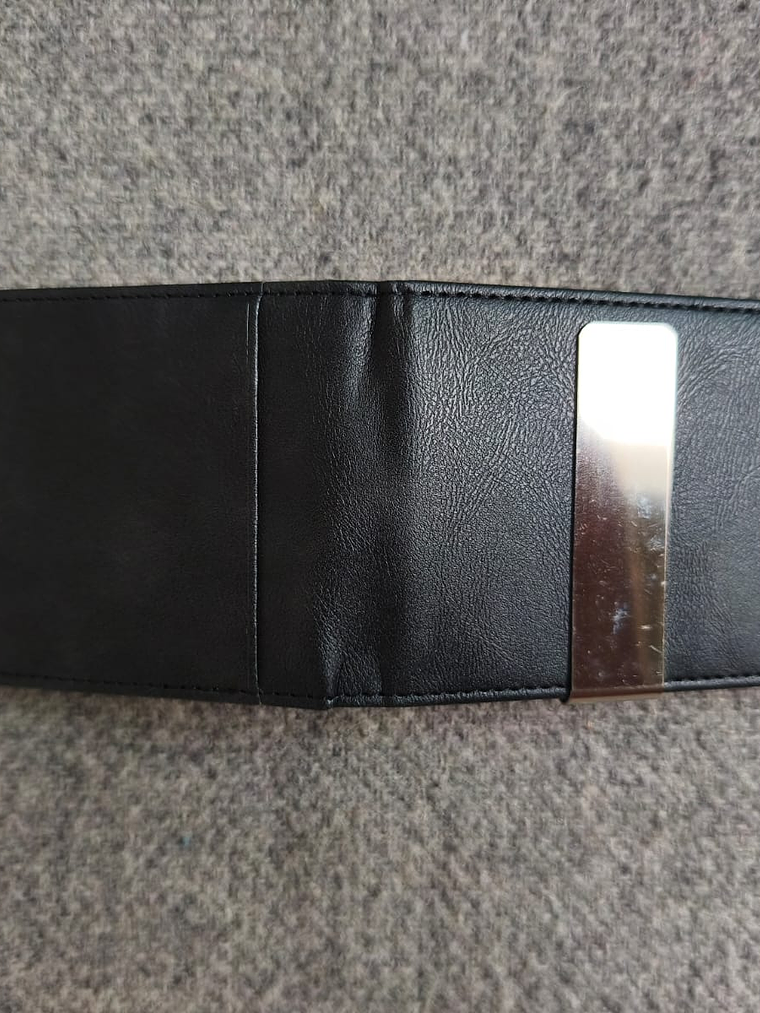 Billetera De Cuero Pu Color negro 3