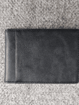 Billetera De Cuero Pu Color negro