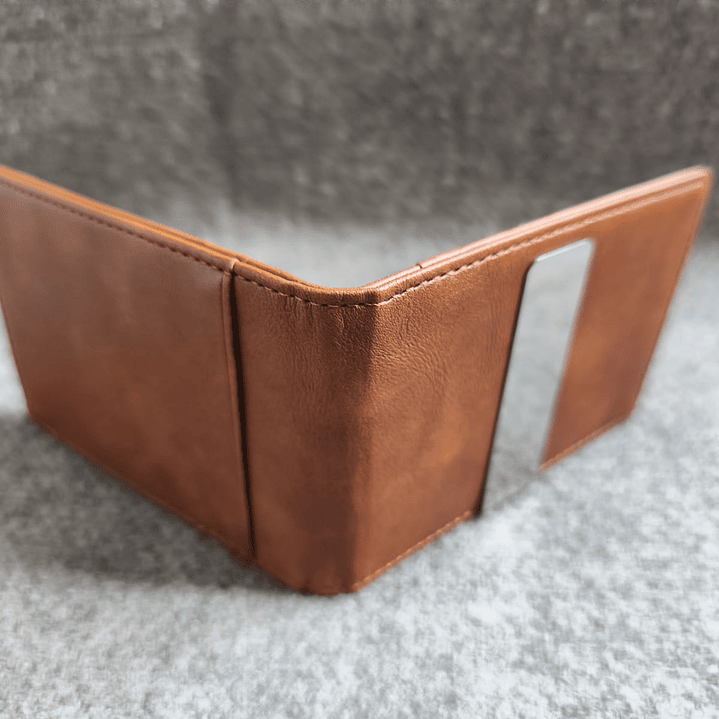 Billetera De Cuero Pu Color Cafe 5