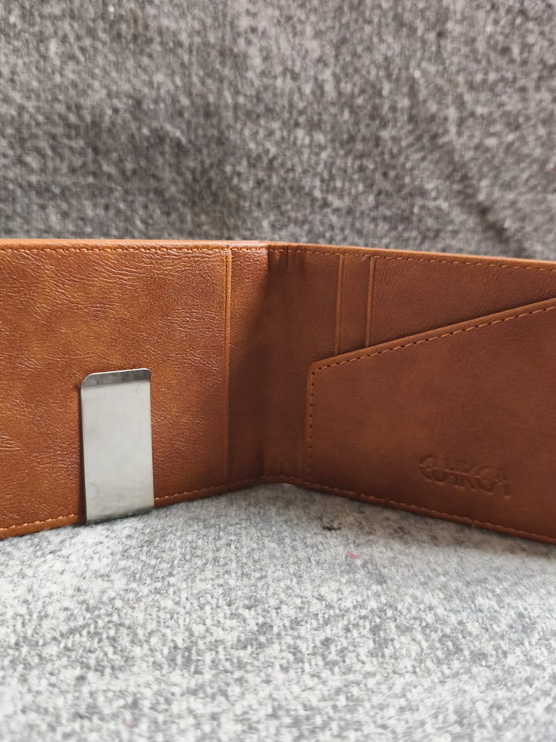 Billetera De Cuero Pu Color Cafe 6