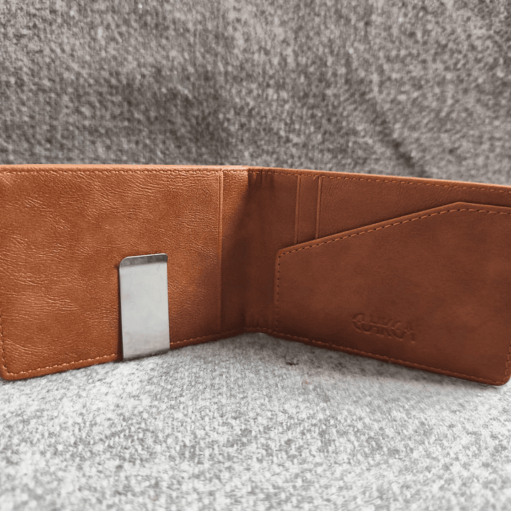 Billetera De Cuero Pu Color Cafe 6