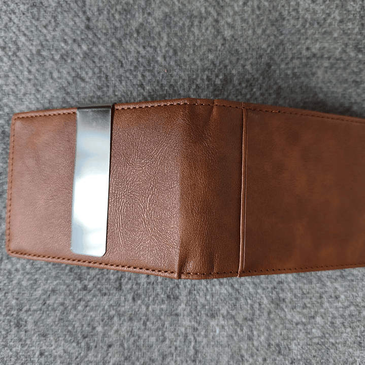 Billetera De Cuero Pu Color Cafe 4