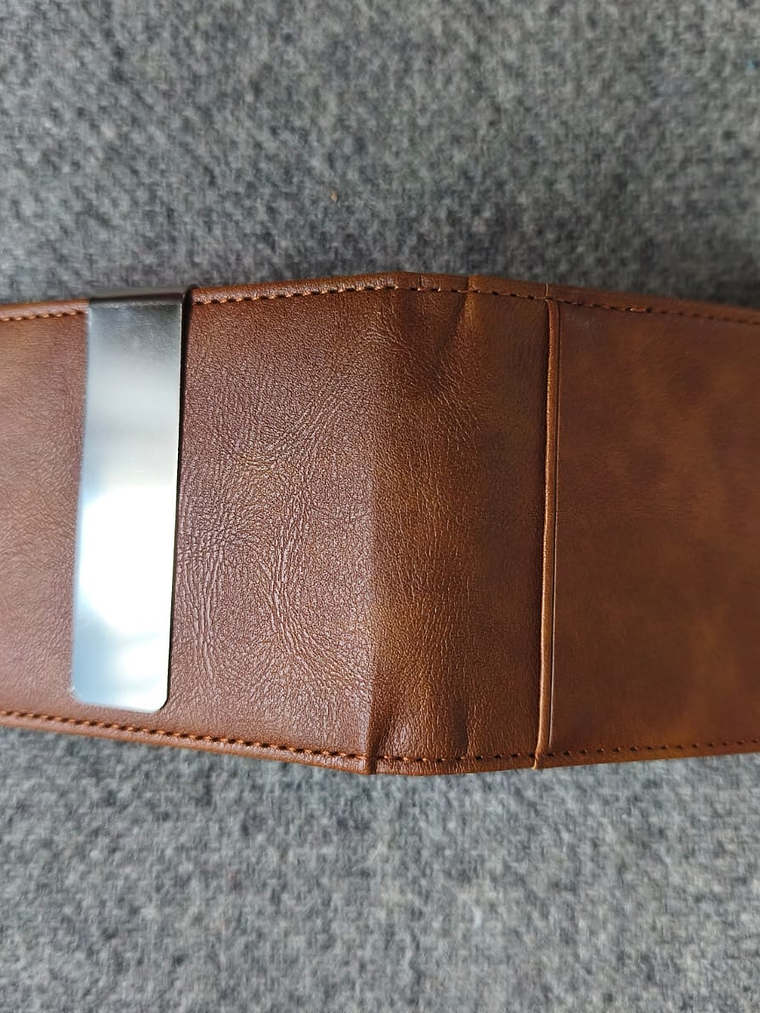 Billetera De Cuero Pu Color Cafe 4