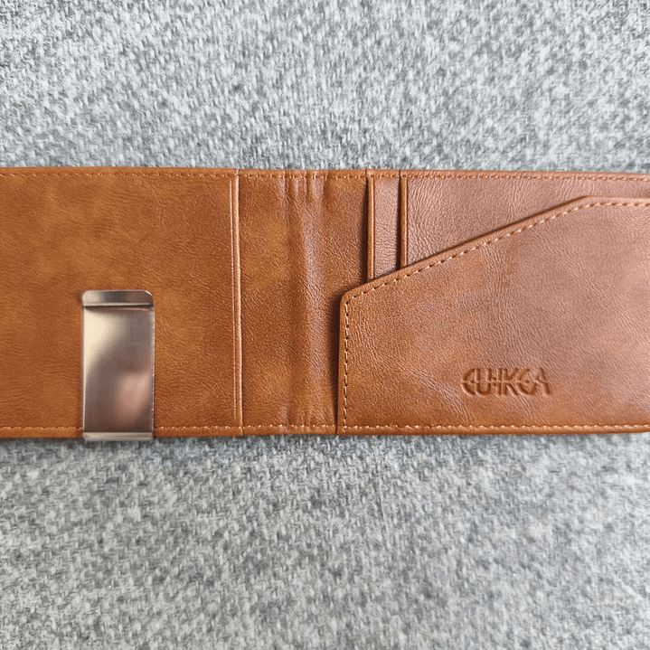 Billetera De Cuero Pu Color Cafe 3