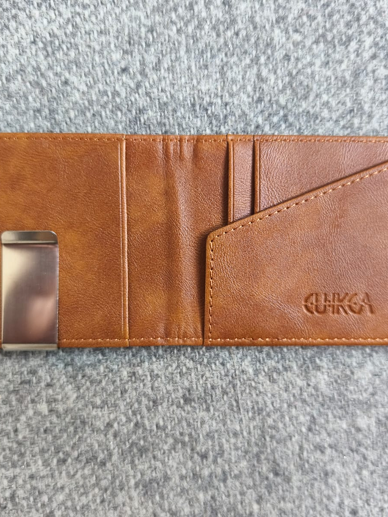 Billetera De Cuero Pu Color Cafe 3