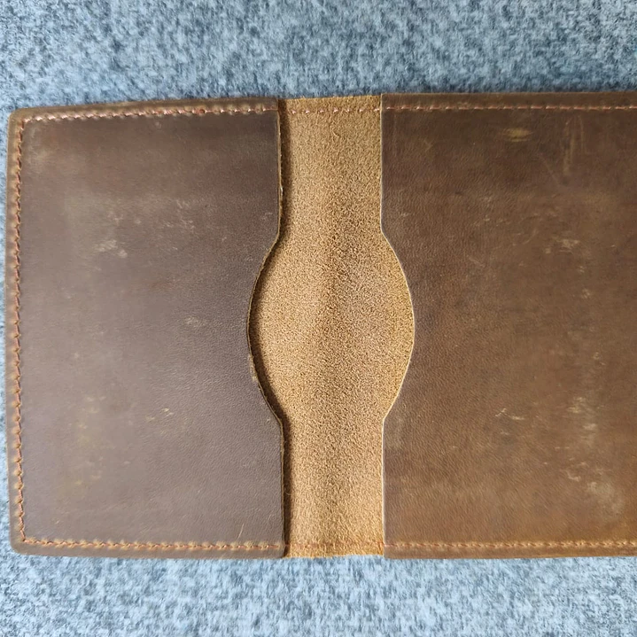 Porta Tarjetas de Cuero  Artesanal Vintage 2