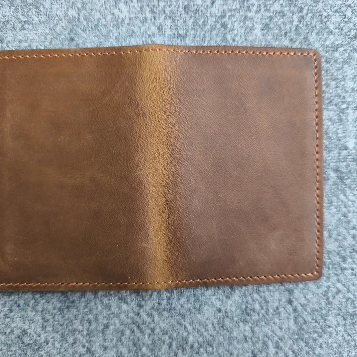 Porta Tarjetas de Cuero  Artesanal Vintage 3