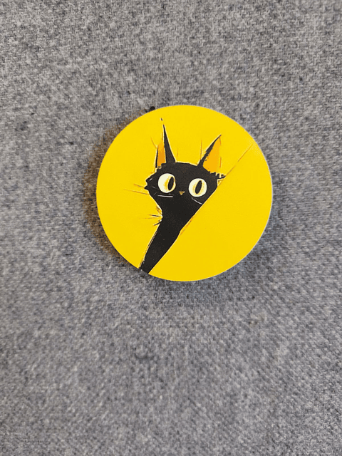 6 Piezas de Posavasos de Madera con Temática de Gatos