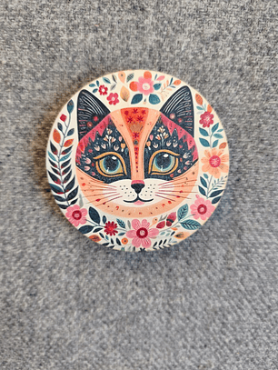 6pcs Posavasos de Madera Serie Gato Vibrante