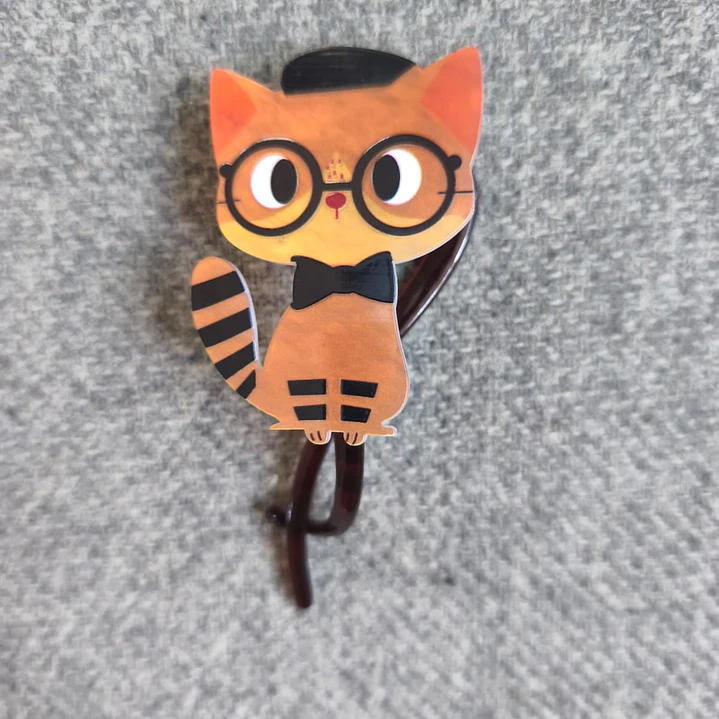 Set de 3 clips  Acrílicos de Gato de Dibujos para el pelo 4