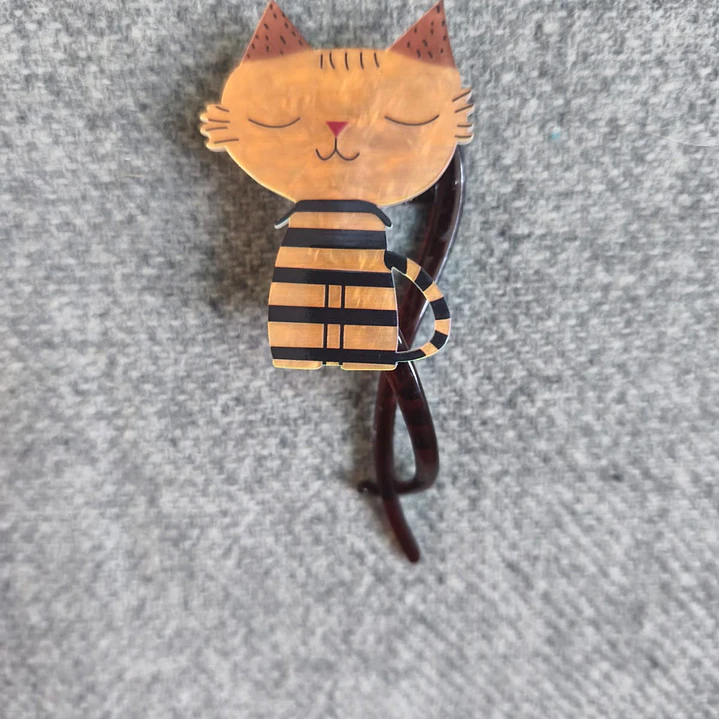 Set de 3 clips  Acrílicos de Gato de Dibujos para el pelo 5