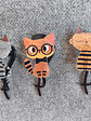Set de 3 clips  Acrílicos de Gato de Dibujos para el pelo - Miniatura 1