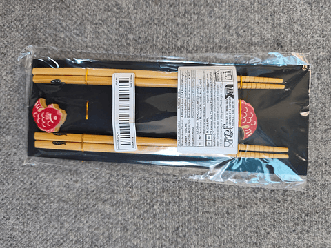 Palillos  de bambú y madera con estampado japonés