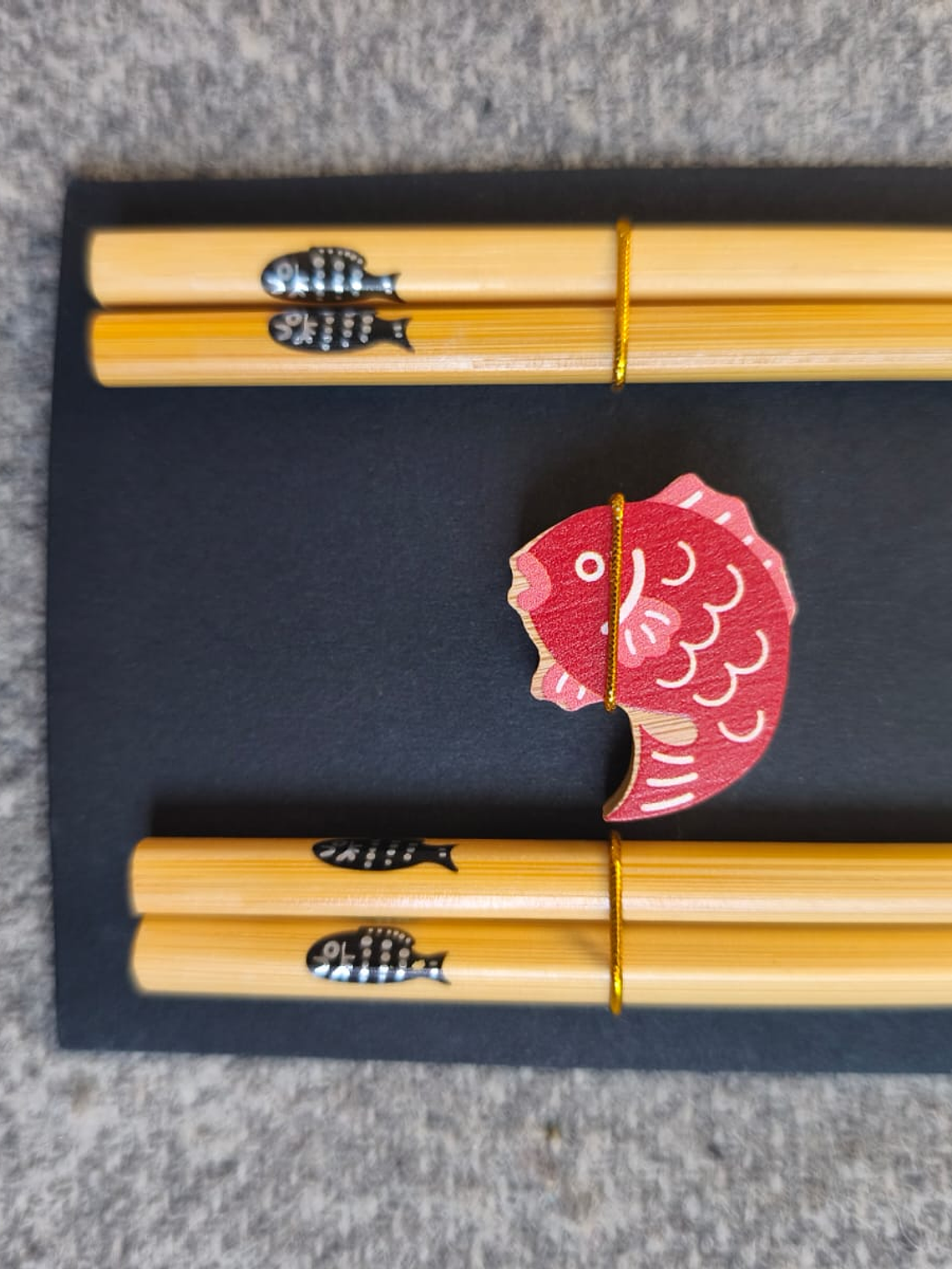 Palillos  de bambú y madera con estampado japonés 5