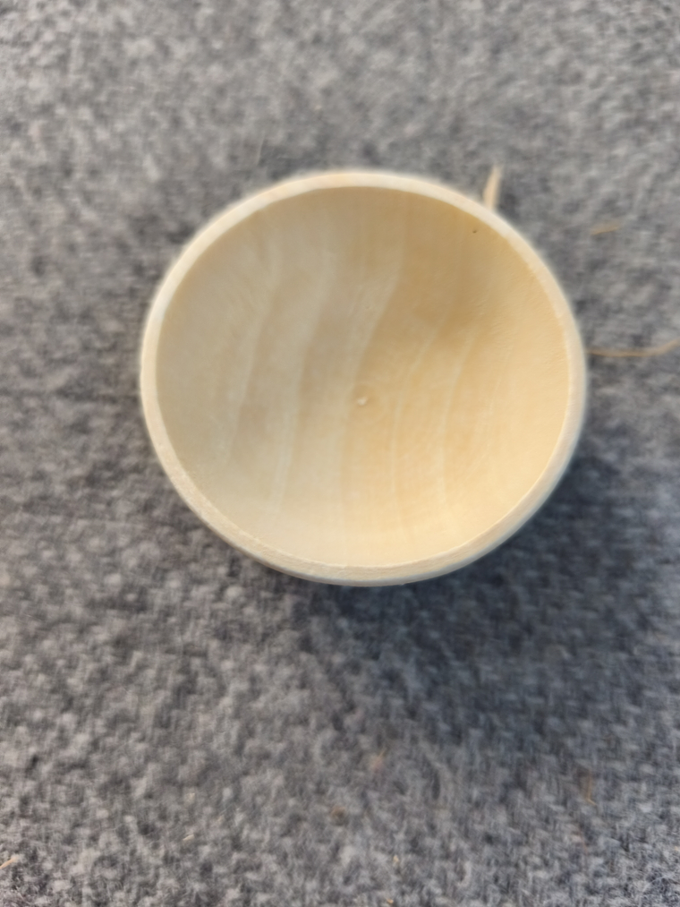 5 mini tazas de madera hechas a mano, que miden 39X24 mm  5