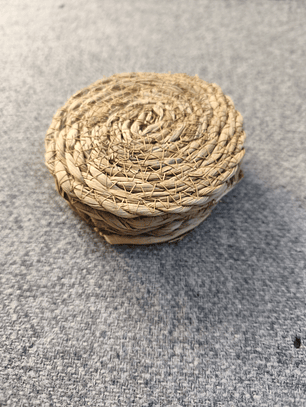 6 Piezas de mini individuales de Ratán Natural