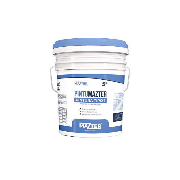 Pintura PintuMazter 5 Galones Blanco 