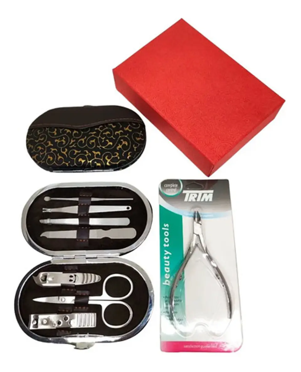 Kit Estuche Manicure Belleza Corta Uñas Uñas Manos Estética  1