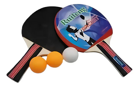 Raquetas 2 + 3 Bolas + Estuche Ping Pong 302 Ejercicio      