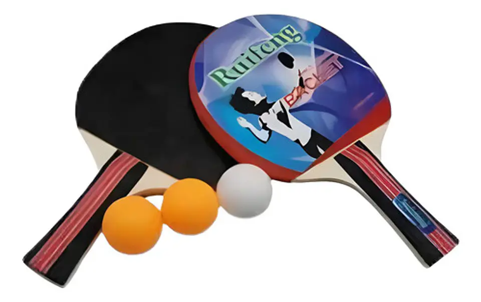 Raquetas 2 + 3 Bolas + Estuche Ping Pong 302 Ejercicio       1