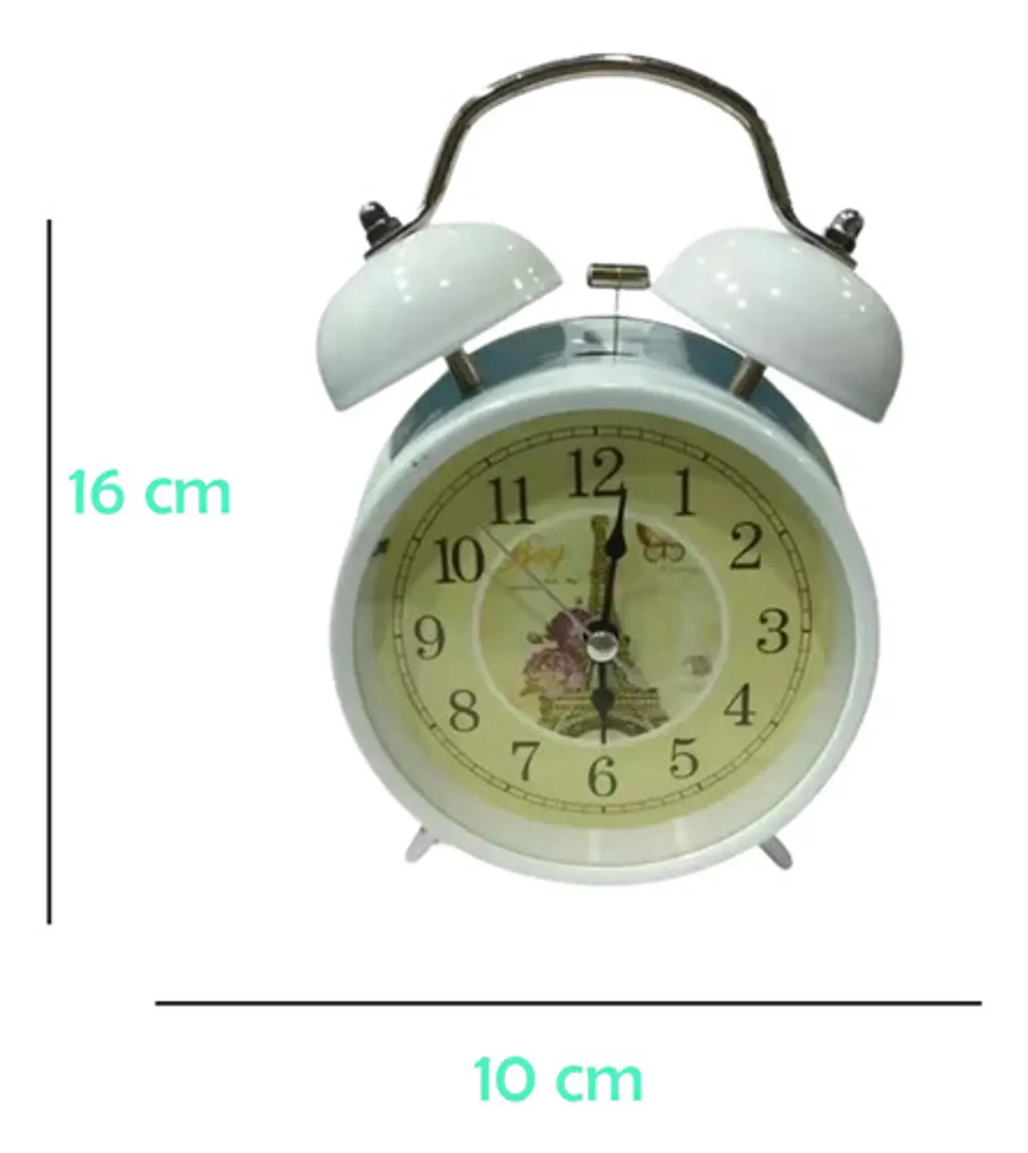 Reloj Despertador Tamaño 10 X 16 Cm Torre Eiffel París.9010  4