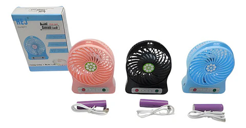 Ventilador + Pinza Recargable Portátil Abanico Linterna Usb 
