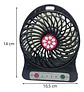 Ventilador + Pinza Recargable Portátil Abanico Linterna Usb  - Miniatura 4