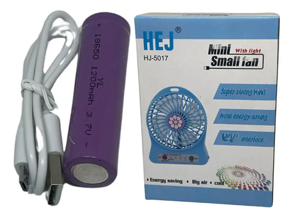 Ventilador + Pinza Recargable Portátil Abanico Linterna Usb  5