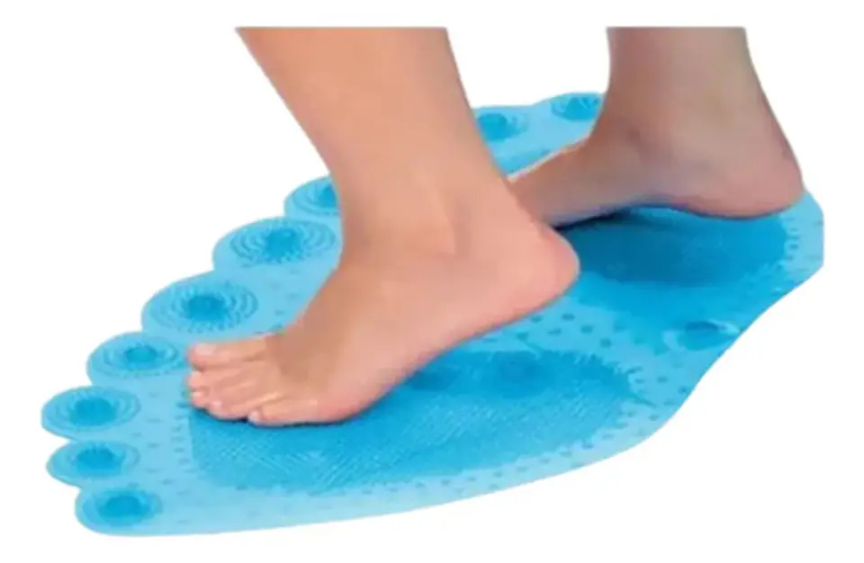 Tapete Para Baño Motivo Huellas Pies Aseo 9385  1
