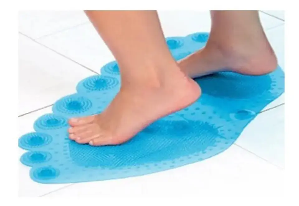 Tapete Para Baño Motivo Huellas Pies Aseo 9385  4