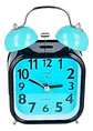 Reloj Despertador Campana Con Luz Cuadrado Bicolor Azul A59 - Miniatura 2
