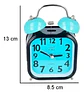Reloj Despertador Campana Con Luz Cuadrado Bicolor Azul A59 - Miniatura 4