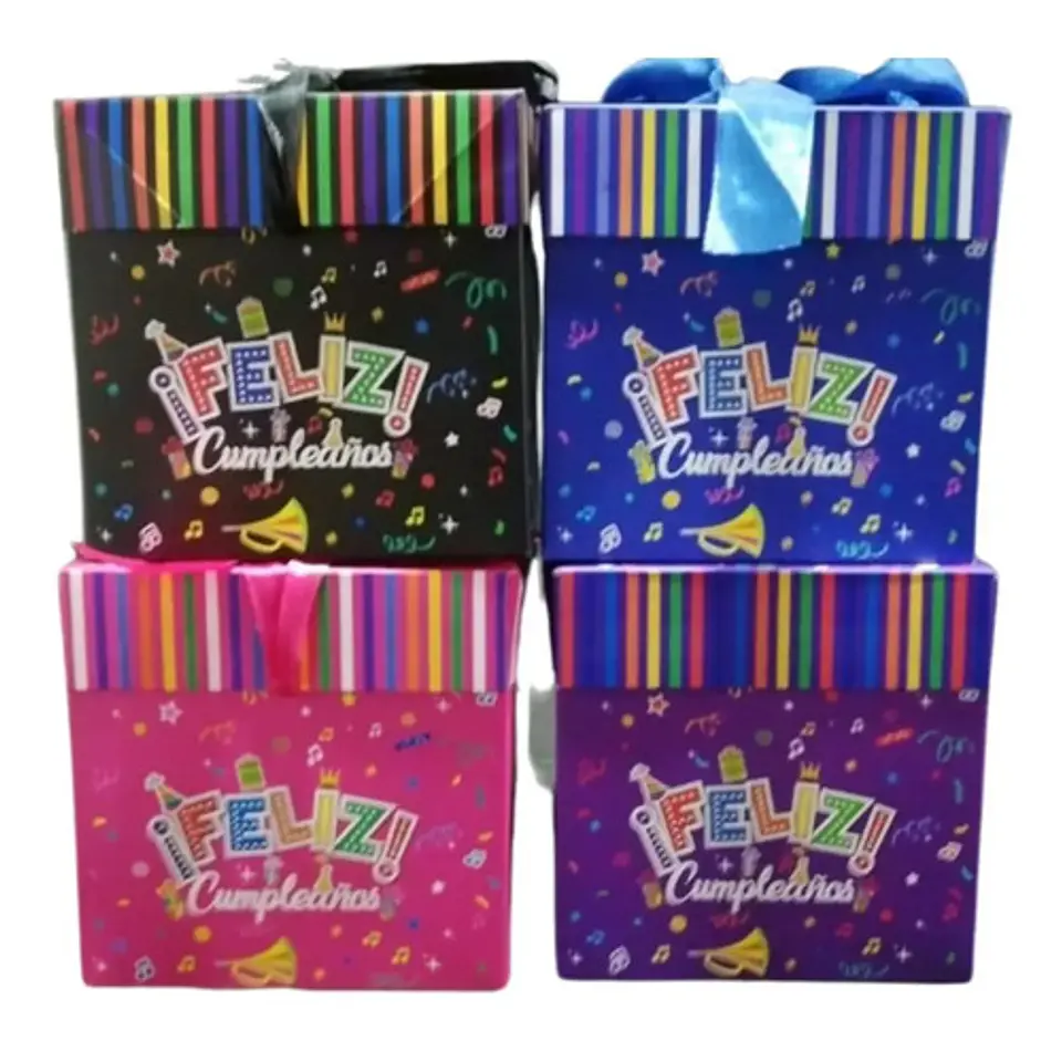 Caja Regalo 10x10 Cm Caja X Und Piñata Piñata Cumpleaños  1