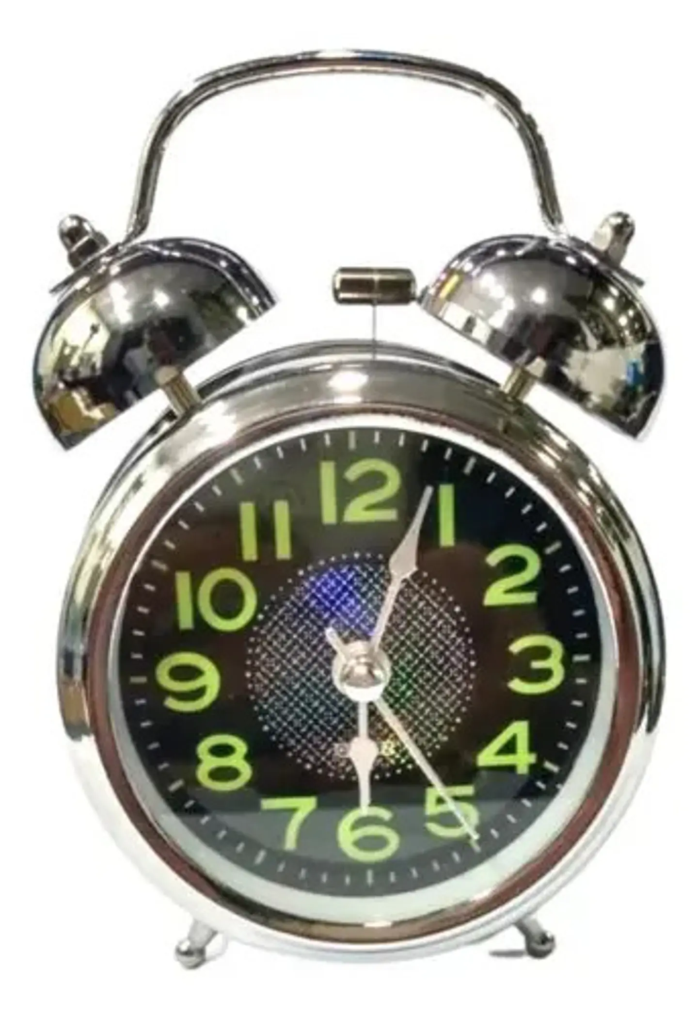  Alarma Reloj Despertador Mesa Plateado Campana Ref 670b 1
