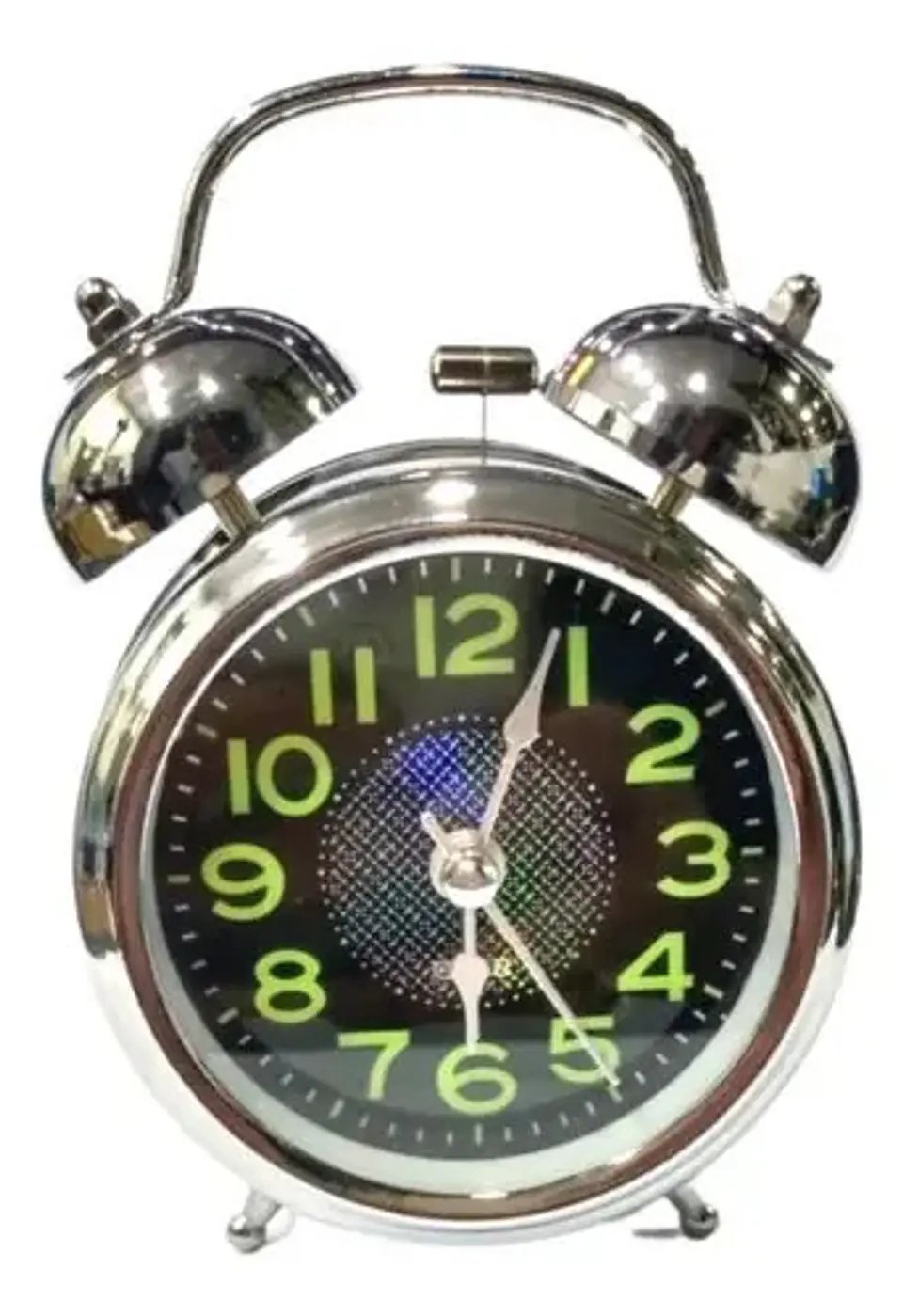  Alarma Reloj Despertador Mesa Plateado Campana Ref 670b 1