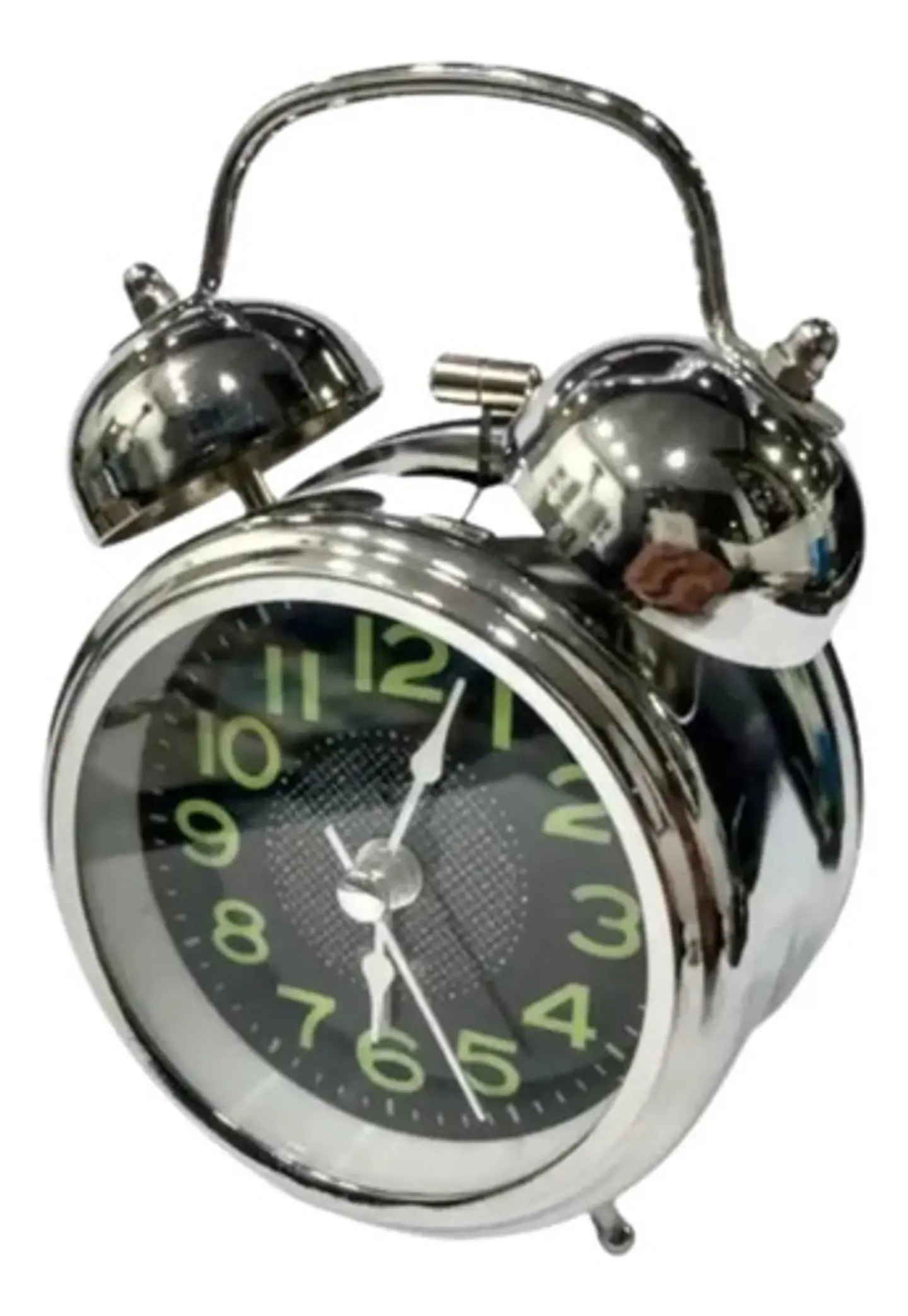 Alarma Reloj Despertador Mesa Plateado Campana Ref 670b 2