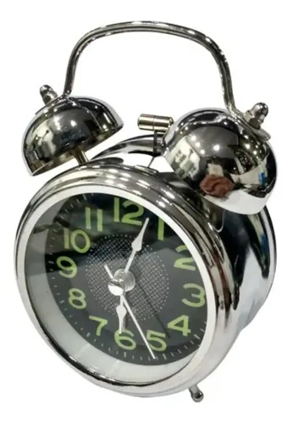  Alarma Reloj Despertador Mesa Plateado Campana Ref 670b 3