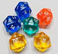 Dados Dado 20 Caras 6 Und Juego Rol Mesa Poliédricos Parques - Miniatura 1