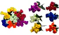 Ramo Rosa 6 Colores Vibrantes Flores Artificiales 34 Cm - Miniatura 1