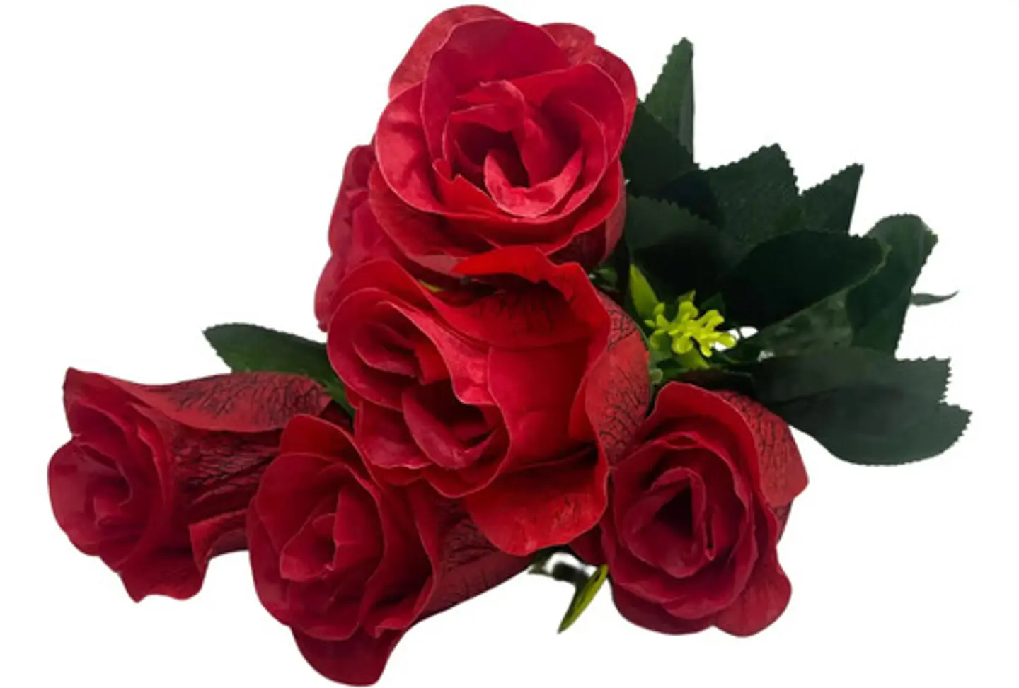 Ramo Rosa 6 Colores Vibrantes Flores Artificiales 34 Cm 4