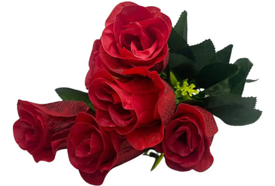 Ramo Rosa 6 Colores Vibrantes Flores Artificiales 34 Cm 4
