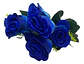 Ramo Rosa 6 Colores Vibrantes Flores Artificiales 34 Cm - Miniatura 5