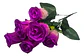 Ramo Rosa 6 Colores Vibrantes Flores Artificiales 34 Cm - Miniatura 6