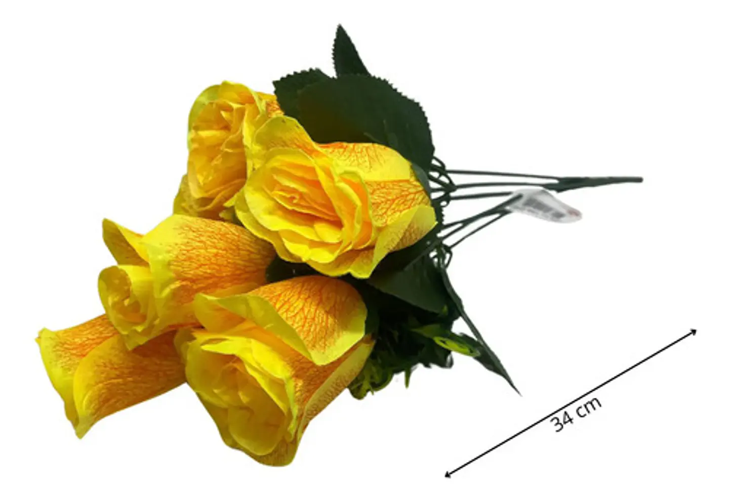 Ramo Rosa 6 Colores Vibrantes Flores Artificiales 34 Cm 7