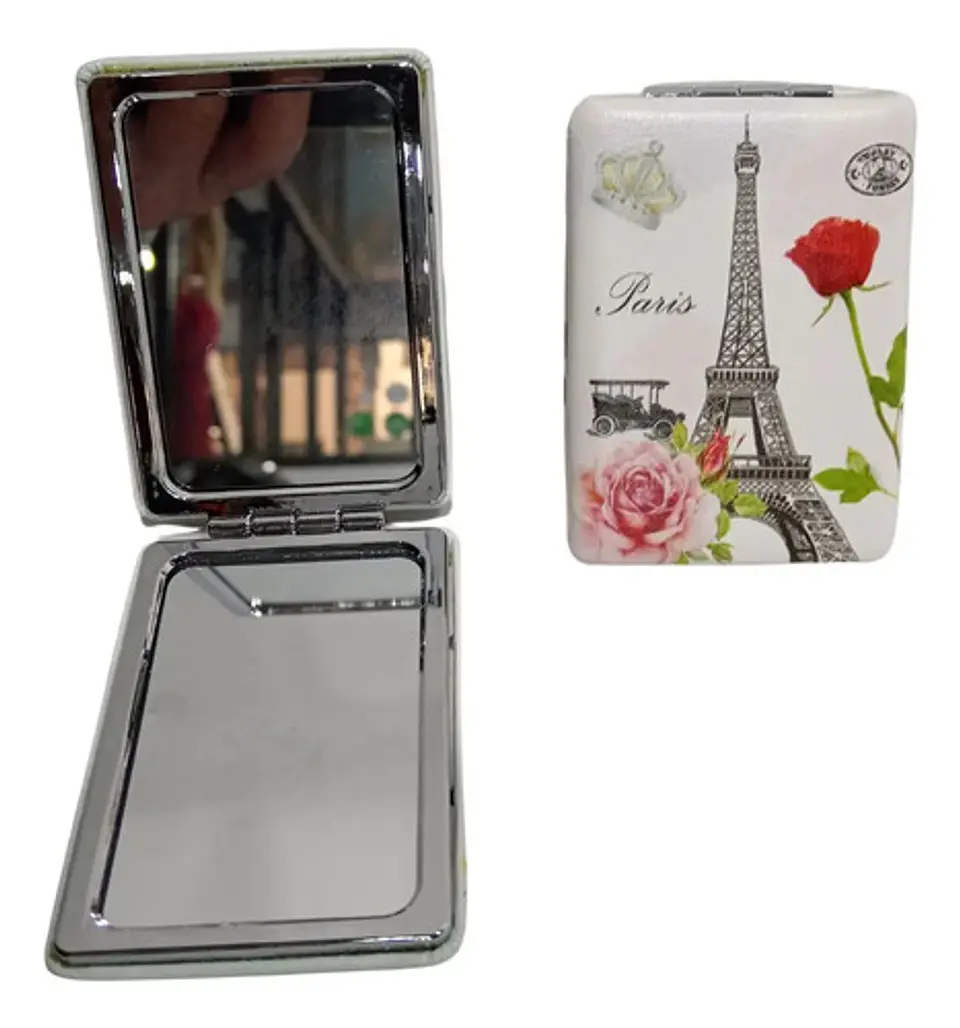 Espejo Accesorio De Belleza Mujer Metálico Torre Eiffel  3
