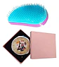 Kit Mujer Cepillo Peine Mas Espejo Metálico Belleza Cabello  - Miniatura 1