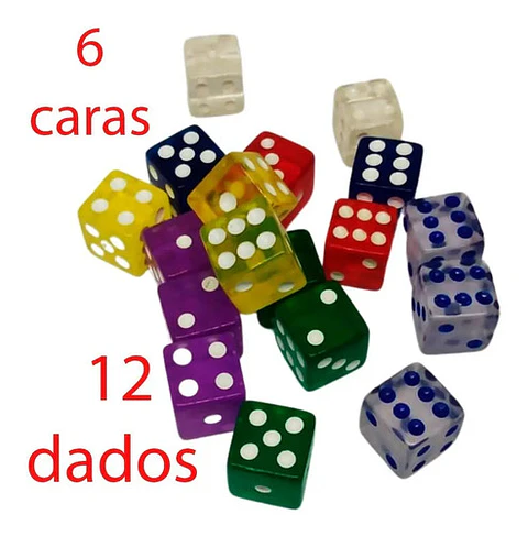 Mazugi Dados Clásicos 6 Caras - Español 12 Und.