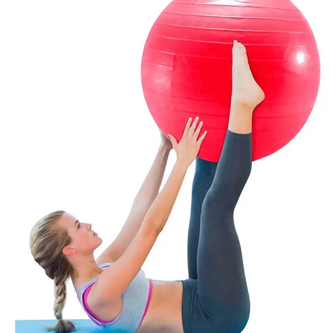 Balón Pilates Yoga Pelota 60cm Bola Pilates Gimnasia Rosada