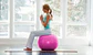 Balón Pilates Yoga Pelota 60cm Bola Pilates Gimnasia Rosada - Miniatura 4