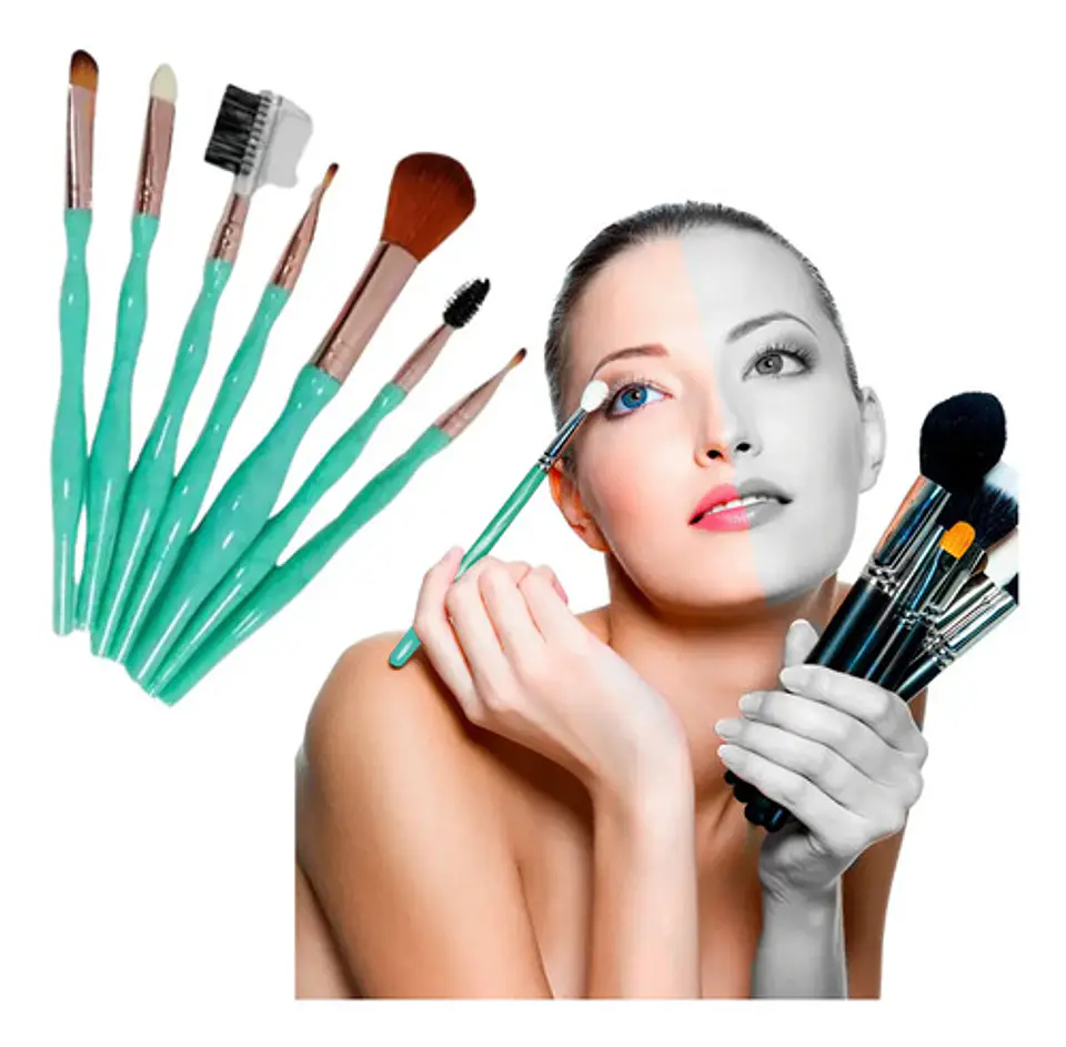 Pinceles De Maquillaje Profesional 8 Piezas Mujer  7